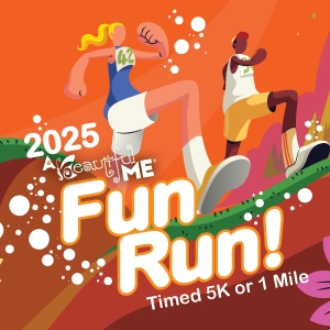 "Bacon & Bubbles" 5K or 1 Mile for charity A BEAUTIFUL ME® logo