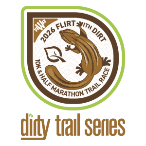 Flirt with Dirt 10k & Half Marathon logo