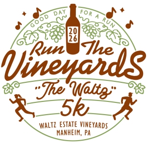 Run the Vineyards - "The 5K Waltz" - 5K Run/Walk logo