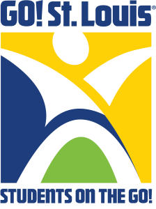 Students on the GO! logo